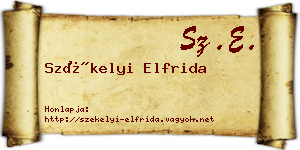 Székelyi Elfrida névjegykártya